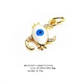 Gold evil eye scorpion pendant crafted from copper and zircon with white background - 11# Scorpion Evil Eye
