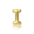 Detailed macro shot of a polished 18K gold-plated letter I alphabet pendant - Letter I (Pendant)
