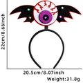 LED Halloween headband with eyeball and bat wing design, size 22cm x 20.5cm - Eyeball Bat