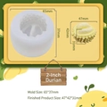 2-inch durian shaped silicone mold for DIY candles and soaps with detailed size specs - H52 2-Inch Durian