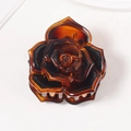 Pince à cheveux rose ambre élégante en résine translucide pour coiffures de princesse - Brun Thé au Lait