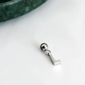 Pendentif lettre L en argent poli avec perle coulissante pour collier DIY - Pendentif Lettre (L) / Argenté