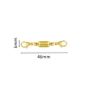 Golden 46mm magnetic jewelry clasp with lobster buckles for necklaces and bracelets - 6# Bullet Head Gold