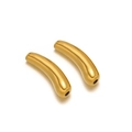 Colgantes de tubo curvo de acero inoxidable dorado pulido para joyería DIY - Tubo Curvo 5*20mm (Agujero 1,8mm) / Dorado