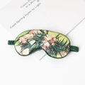 Artistic Van Gogh Iris floral silk eye mask with green elastic strap for sleeping - #2 Oleanders