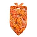 Bandana pour chien avec motifs citrouille orange pour fête de Thanksgiving d'automne - Cercles de Citrouille