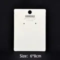 Weiße Schmuckdisplay-Karte 6x8cm für S925 Silberohrringe und handgemachte Ketten - 6*8cm / 100 Blätter