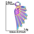 Colgante ala de acero inoxidable arcoíris con dimensiones 1,8cm x 0,8cm y peso de 1,4g - Colgante / Arcoíris