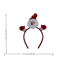 Red Santa Claus headband with cute gloves and size dimensions 17.5cm x 21cm - Hands Up Santa with Crooked Hat