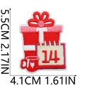 Detailed view of Valentine's Day monster embroidery patch with 5.5cm x 4.1cm dimensions - No.25-Feb 14 Gift Bag