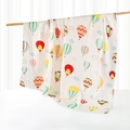 Bamboo cotton muslin swaddle blanket featuring colorful hot air balloons and clouds - Hot Air Balloon
