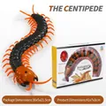 Remote controlled RC centipede toy with realistic segmented body and glowing LED lights - Remote Control Centipede - Dark Green