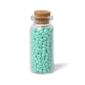 Perles de verre vert menthe de 3mm en bouteille de verre à bouchon pour bijoux DIY - Vert Herbe