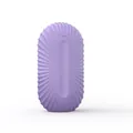 Light purple silicone facial ice roller mold with radial striped texture and max line - New Shell Purple
