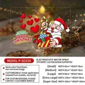 Cartoon Santa Claus Christmas window static sticker with five size specifications - Small (45x30cm)