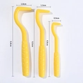3-piece set of yellow pet tick removers in three different sizes for cats and dogs - Three-Piece Set / Yellow