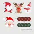 Christmas gift wrap sticker set with Santa Claus and Reindeer cartoon patterns for bouquets - Shaped Hang Tags 20 Sheets * 6 Styles