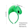 Green plush dinosaur headband costume accessory for toddlers and dress-up parties - 3D Turtle Headband / Turquoise Green
