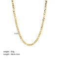Gold Figaro chain necklace for men and women, 0.35cm width, stainless steel hip-hop jewelry - Figaro Chain Style (YYN023120)