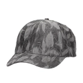 Classic mid-grey baseball cap with marble leaf texture pattern for outdoor sports - Gray