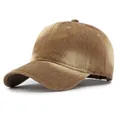 Vintage washed khaki baseball cap with distressed texture and classic six-panel structure - Adjustable / Khaki