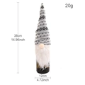 Gnome wine bottle cover with grey knit hat and white beard for Christmas table decoration - Forest Gnome Cover C-Grey