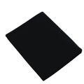 Folded premium black jersey cotton scarf with soft texture on a white background - 35 Black
