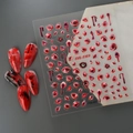Stickers à ongles 5D Halloween avec motifs d'yeux maléfiques rouges et gouttes de sang - Style Yeux Maléfiques Sanglant (FEB-887)