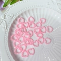 Accessori in finte perle rosa a forma di cuore per gioielli e nail art fai da te - Rosa