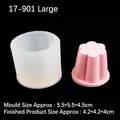 Stampo in silicone a forma di fiore per candele e saponi, misura 5,5x5,5x4,5 cm - 17-901 / Trasparente