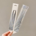 Silver iridescent hair tinsel strands in retail packaging for braided hairstyles - 27# Iridescent Silver Approx 100 Pcs