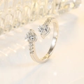 Einstellbar Offen Silber