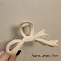Matte cream large hair claw clip for thick hair, geometric 11cm shark clip - Matte Fishtail Khaki-11cm