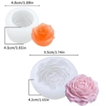 Stampi in silicone per candele a forma di rosa e peonia con misure per il fai-da-te - Set di Fiori 1