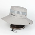 Outdoor grey sun hat with breathable mesh and wide brim for hiking and fishing - Adjustable / Light Gray