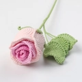 Handmade crochet rose bouquet in pink gradient yarn for home decoration and gifts - Gradient Purple Pink