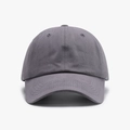 Classic dark grey soft top cotton baseball cap with adjustable six-panel design - Dark Gray