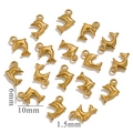 Golden dolphin charm pendants in stainless steel measuring 10x6mm for jewelry making - Dolphin / Gold