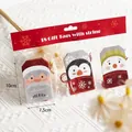Set di 18 etichette regalo natalizie con Babbo Natale, pinguino e pupazzo di neve e spago - Stile 8 - Set da 18