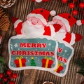 Sacchetto regalo di Natale con Babbo Natale e striscia autoadesiva per feste natalizie - Babbo Natale