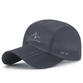 Cappellino da sole outdoor grigio scuro ad asciugatura rapida con UPF 50+ e visiera pieghevole - Regolabile / grigio scuro
