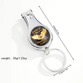 Memorial nail clipper keychain with winged heart and son tribute on white background - Style 4-Son Memorial