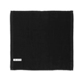 Square black 100% cotton waffle weave kitchen cloth with texture detail and label - 31*31cm / Black