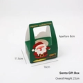 Green Santa Claus Christmas gift box with handle and round window, 16x11.5x22cm size - Santa Claus Style (Green)