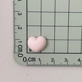 Mini matte pink resin heart charm for DIY nail art and jewelry, size 1.3cm - Pink