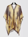 Dark Brown with Gold Paisley