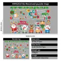 Christmas window decals set with Santa and reindeer motifs in 30x90cm static PVC sheet - Style HM92037ds (30*90cm*2)