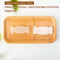 DIY Christmas candy fondant cutter and acrylic stamp mold for holiday cake decorating - QA0962-Candy Pattern C