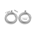 Silver stainless steel spring ring clasp with 13mm inner diameter and 3.3mm thickness - 3.3x13mm / Steel