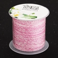 Pink and white braided cotton jewelry cord wound on a spool for DIY bracelets - 11# Pink White Mixed